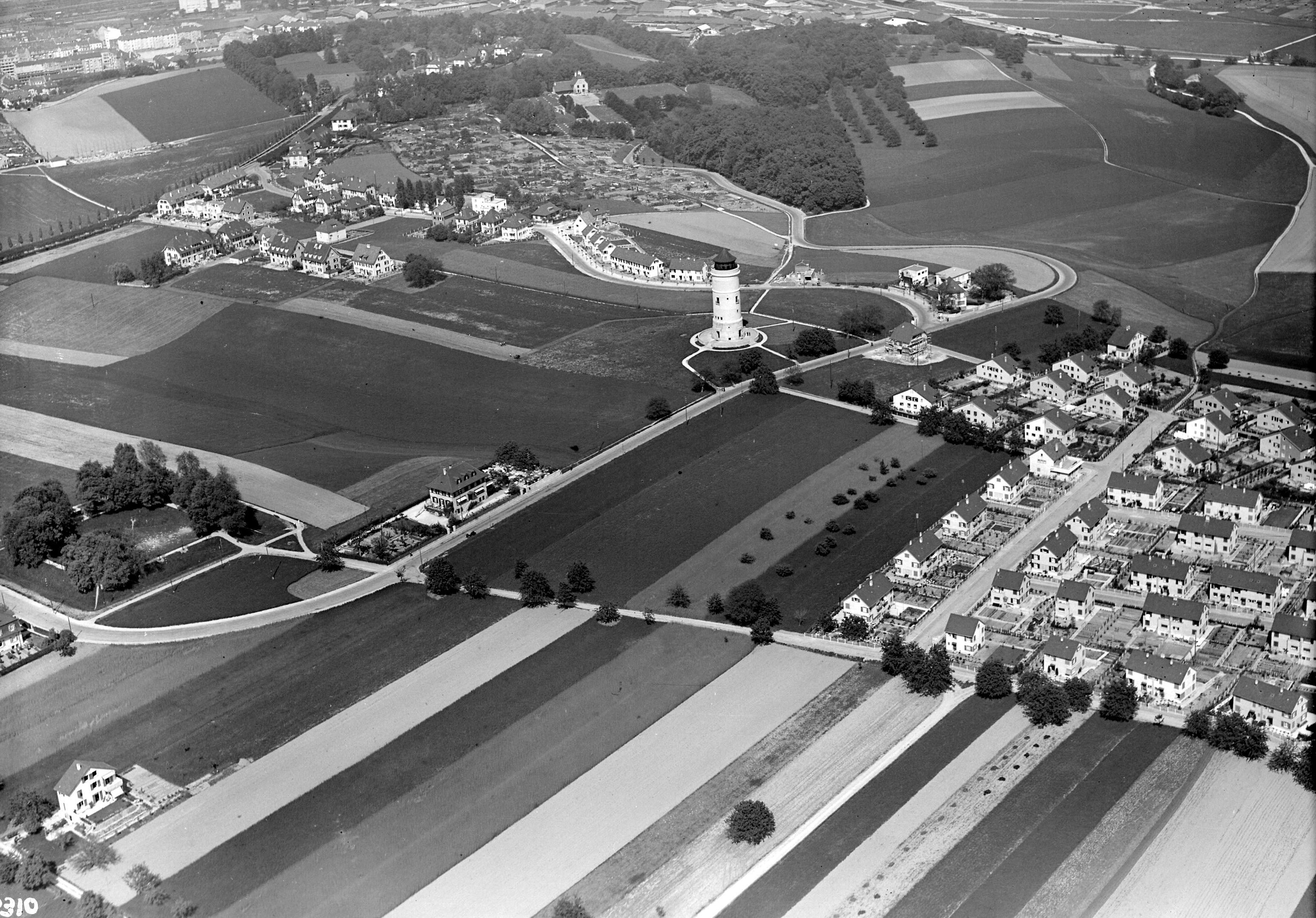 Wasserturm Vogelschau 1933