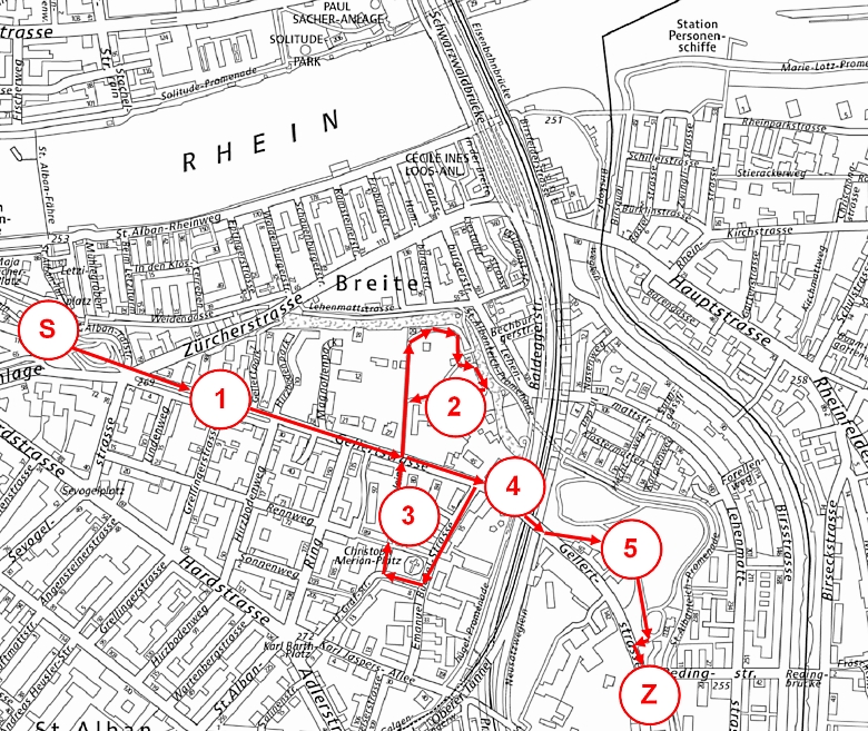 Plan Rundgang Münster-Führung